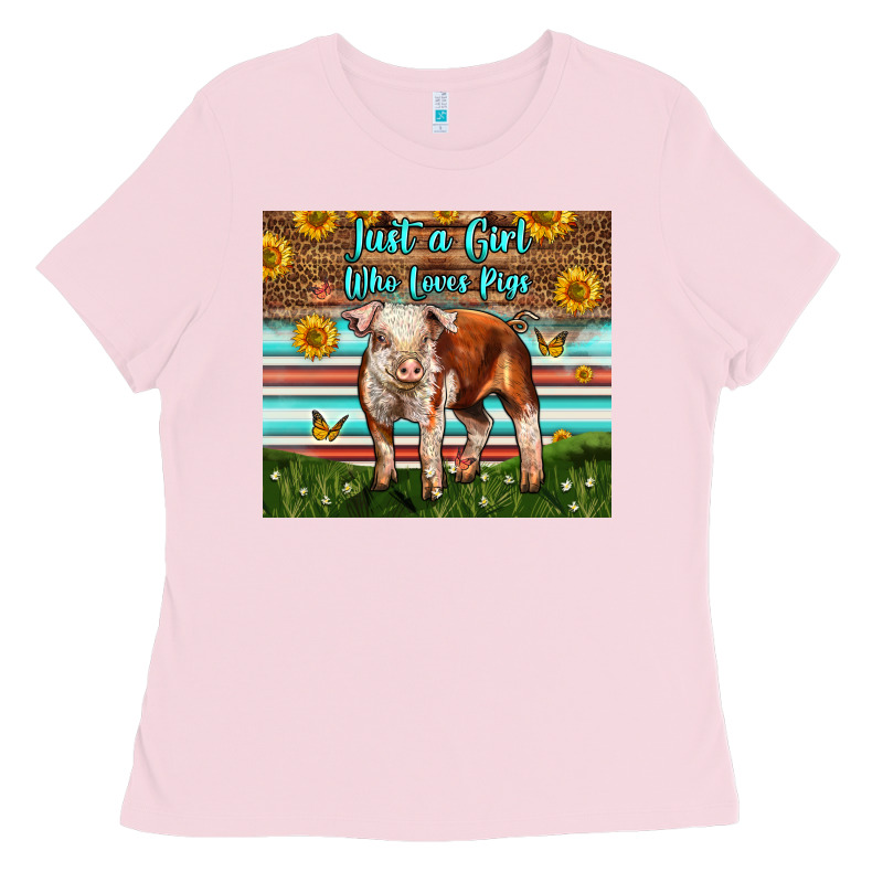 Just A Girl Who Loves Pig Ladies Tee by LillyAllenDesigns | Teevron