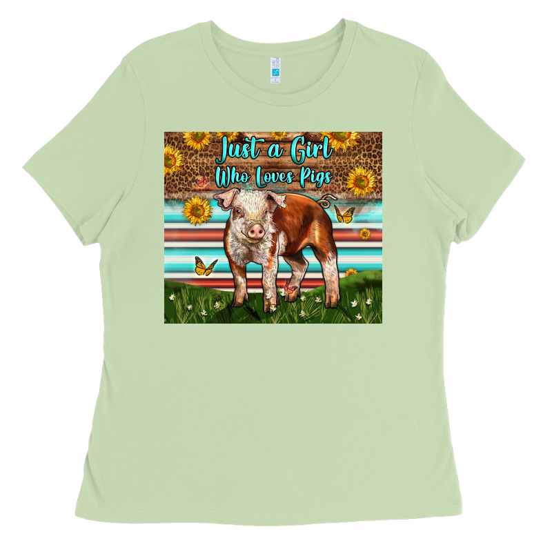 Just A Girl Who Loves Pig Ladies Tee by LillyAllenDesigns | Teevron
