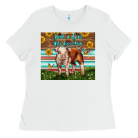 White Just A Girl Who Loves Pig Ladies Tee - LillyAllenDesigns