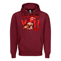 Burgundy I gnome you with roses Valentine's Day Zipper Hoodie - HowdyJamesFarm