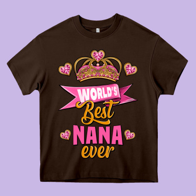 World's Best Nana Ever Heavy Core Tee Designed By Jasminsmagicworld
