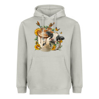Moon Dust Black And White Cow Coffee cup Heavyweight Hoodie - FaDigitalArtStudio