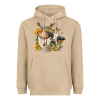 Mushroom Black And White Cow Coffee cup Heavyweight Hoodie - FaDigitalArtStudio
