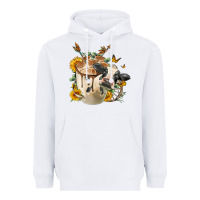 White Black And White Cow Coffee cup Heavyweight Hoodie - FaDigitalArtStudio