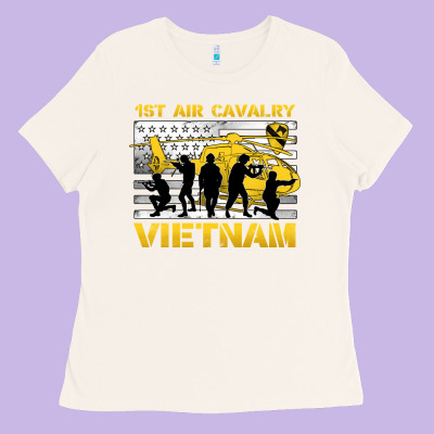1st Air Cavalry Vietnam Veteran Ladies Tee Designed By Jasminsmagicworld