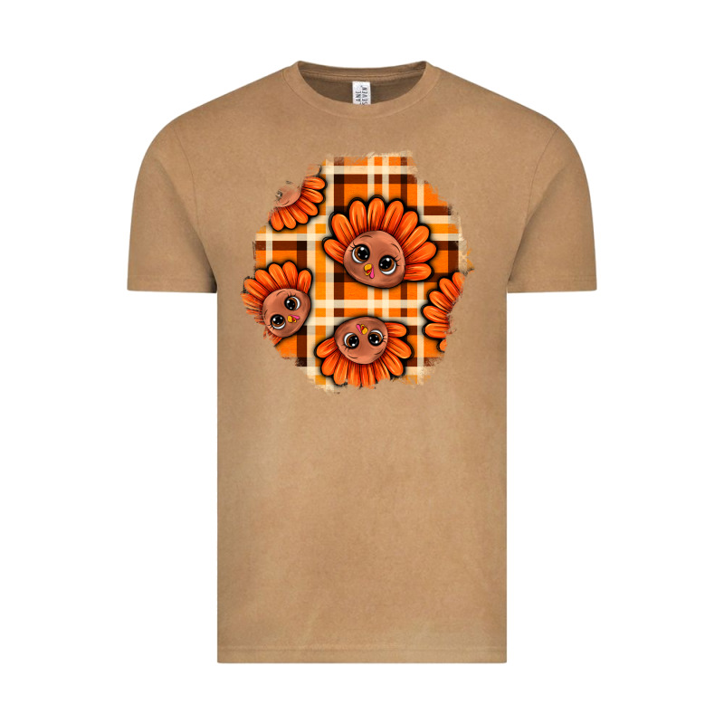Thanksgiving Turkey With Tartan Patch Vintage Tee by BundleAndBundleShop | Teevron