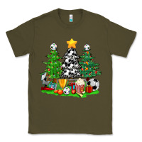 Army Green Christmas With Soccer Trees Classic Tee - BundleAndBundleShop