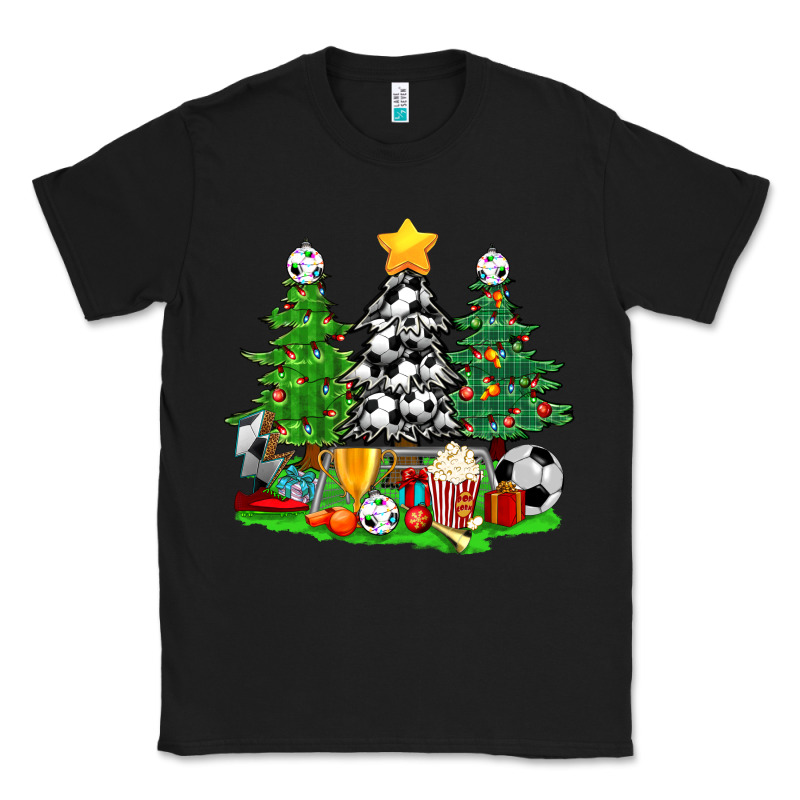 Christmas With Soccer Trees Classic Tee by BundleAndBundleShop | Teevron