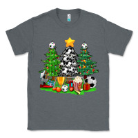 Charcoal Heather Christmas With Soccer Trees Classic Tee - BundleAndBundleShop