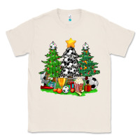 Natural Christmas With Soccer Trees Classic Tee - BundleAndBundleShop