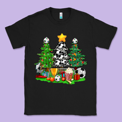 Christmas With Soccer Trees Classic Tee Designed By Bundleandbundleshop