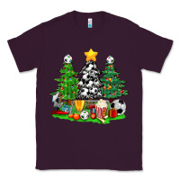 Plum Christmas With Soccer Trees Classic Tee - BundleAndBundleShop