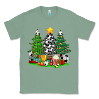 Sage Christmas With Soccer Trees Classic Tee - BundleAndBundleShop