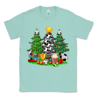 Seafoam Christmas With Soccer Trees Classic Tee - BundleAndBundleShop