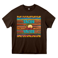 Chocolate Brown tacos before vatos Heavy Core Tee - BarkalooDesign