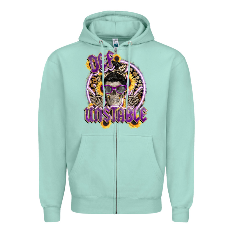 Def Unstable Zipper Hoodie by CowGirlArtShop | Teevron