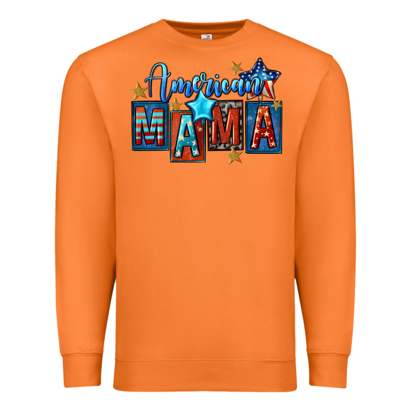American Mama Mother's Day Premium Sweatshirt by FaDigitalArtStudio | Teevron