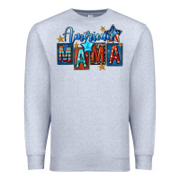 Heather Grey American mama Mother's Day Premium Sweatshirt - FaDigitalArtStudio