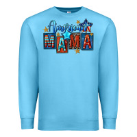 Ocean Blue American mama Mother's Day Premium Sweatshirt - FaDigitalArtStudio