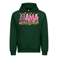 Forest Green mama all day everyday Urban Hoodie - CowhideDigitalArt