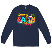 Navy salty vibes Long Sleeve Tee - RanaPortraitStore