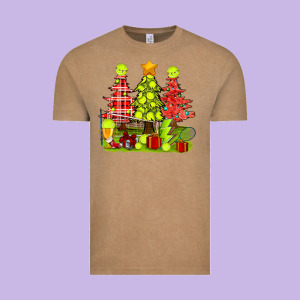 Christmas With Tennis Trees Vintage Tee Designed By Bundleandbundleshop