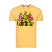 Vintage Mustard Christmas With Tennis Trees Vintage Tee - BundleAndBundleShop