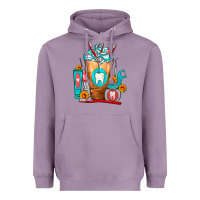 Lavender Dentist Cold Drink Frappe Heavyweight Hoodie - FaDigitalArtStudio