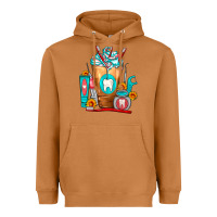 Meerkat Dentist Cold Drink Frappe Heavyweight Hoodie - FaDigitalArtStudio