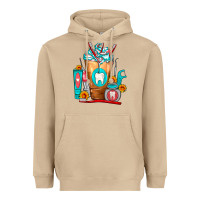 Mushroom Dentist Cold Drink Frappe Heavyweight Hoodie - FaDigitalArtStudio