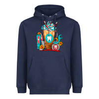 Navy Dentist Cold Drink Frappe Heavyweight Hoodie - FaDigitalArtStudio