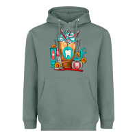 Sage Dentist Cold Drink Frappe Heavyweight Hoodie - FaDigitalArtStudio