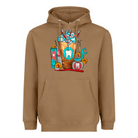 Toasted Coconut Dentist Cold Drink Frappe Heavyweight Hoodie - FaDigitalArtStudio
