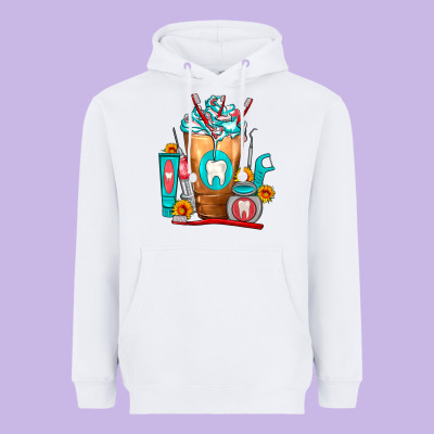 Dentist Cold Drink Frappe Heavyweight Hoodie Designed By Fadigitalartstudio
