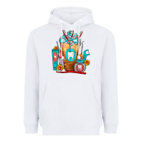 White Dentist Cold Drink Frappe Heavyweight Hoodie - FaDigitalArtStudio