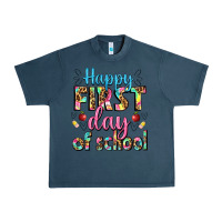 Midnight Navy happy first day of school Urban Heavy Tee - BundleAndBundleShop