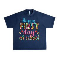 Navy happy first day of school Urban Heavy Tee - BundleAndBundleShop