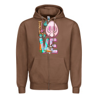 Chestnut Love Rabbit Easter Day Zipper Hoodie - HowdyJamesFarm