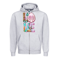 Heather Grey Love Rabbit Easter Day Zipper Hoodie - HowdyJamesFarm