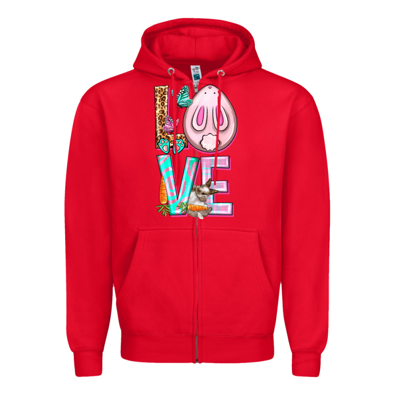 Love Rabbit Easter Day Zipper Hoodie by HowdyJamesFarm | Teevron