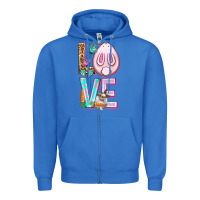 True Royal Love Rabbit Easter Day Zipper Hoodie - HowdyJamesFarm