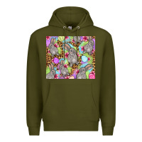Army Green Easter bunnys eggs Premium Hoodie - OliviaCreatesArt