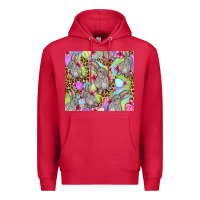 Cardinal Easter bunnys eggs Premium Hoodie - OliviaCreatesArt
