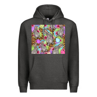 Charcoal Heather Easter bunnys eggs Premium Hoodie - OliviaCreatesArt