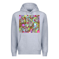 Heather Grey Easter bunnys eggs Premium Hoodie - OliviaCreatesArt