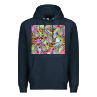 Navy Easter bunnys eggs Premium Hoodie - OliviaCreatesArt