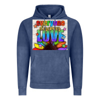 Vintage Denim Everyone Deserves Love Pride LGBTQ+ Tumbler Vintage Hoodie - BundleAndBundleShop