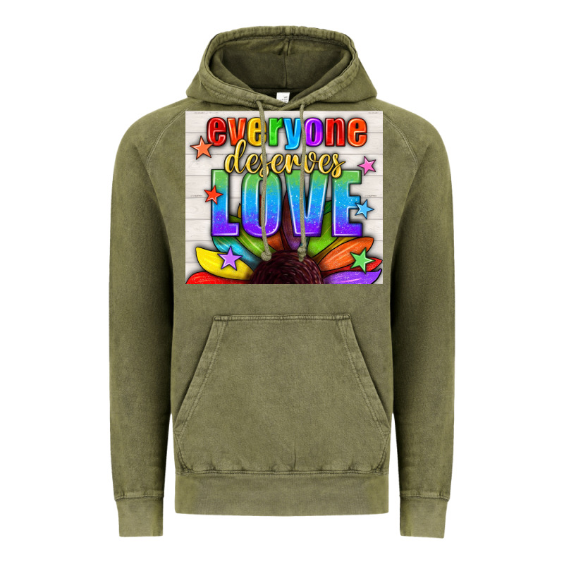 Everyone Deserves Love Pride Lgbtq+ Tumbler Vintage Hoodie by BundleAndBundleShop | Teevron