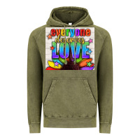 Vintage Olive Everyone Deserves Love Pride LGBTQ+ Tumbler Vintage Hoodie - BundleAndBundleShop