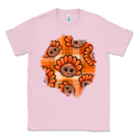 Bubblegum Pink Thanksgiving Turkey With Tartan Patch Classic Tee - BundleAndBundleShop